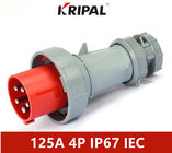 سوکت دیواری صنعتی 125A 380V IP67 با استاندارد IEC پلاگین