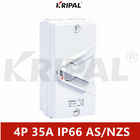 35A IP66 4P Switch Isolating Switch Outdoor استاندارد استرالیا