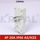 4P 20A 440V Switch Isolator Waterproof Outdoor استاندارد استرالیا