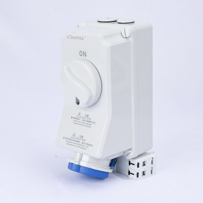 سوکت سوئیچ اینترلاک مکانیکی صنعتی IP44 3P 16A 220V 6H