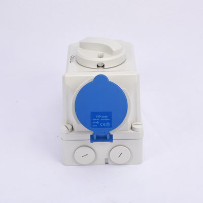 سوکت سوئیچ اینترلاک مکانیکی صنعتی IP44 3P 16A 220V 6H