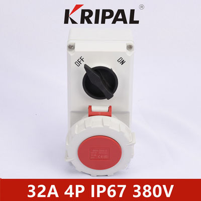 سوکت برق صنعتی استاندارد IEC دارای اتصال مکانیکی ضد رطوبت IP67 32A