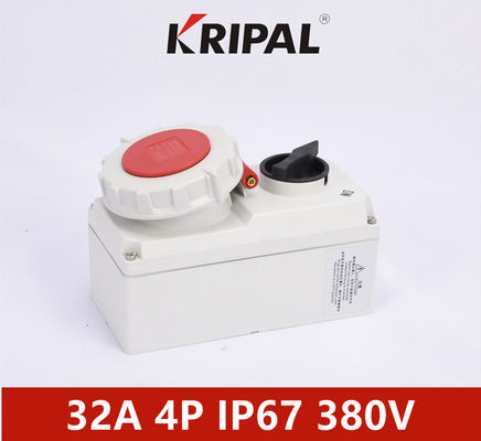 سوکت برق صنعتی استاندارد IEC دارای اتصال مکانیکی ضد رطوبت IP67 32A