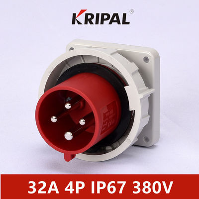دوشاخه های صنعتی 32A 5P ضد آب 380V IP67 پنل برق نصب شده