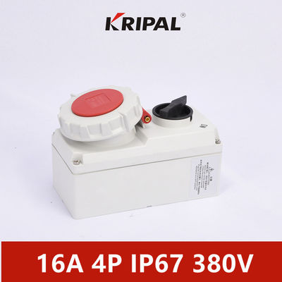 سوکت برق تکفاز اینترلاک مکانیکی IP67 380V 3P 4P 5P