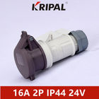 IP44 IEC سوکت پلاگین صنعتی ولتاژ پایین ضد آب 24 ولت 48 ولت 2P 3P