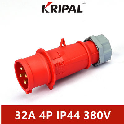 IP44 دوشاخه اینورتر فاز صنعتی با کیفیت بالا 32A 4 قطب 380 ولت