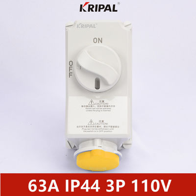 سوکت برقی تک فاز IEC اینترلاک IP44 63A 3P