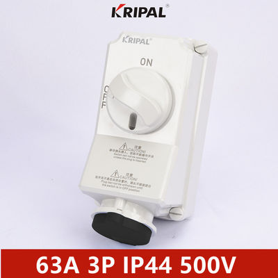 سوکت برقی تک فاز IEC اینترلاک IP44 63A 3P