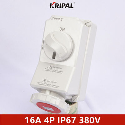 سوکت مکانیکی برق صنعتی ضد آب با کلید 5P 16A 380V