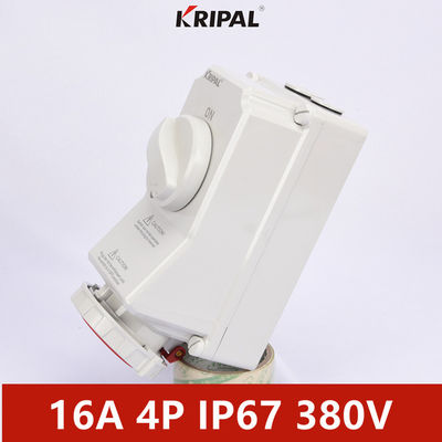 سوکت مکانیکی برق صنعتی ضد آب با کلید 5P 16A 380V