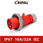 سوکت سه فاز صنعتی دوشاخه IP67 220 ولت ضد گرد و غبار استاندارد IEC