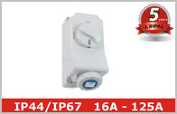 250V 415V Power Industrial Plug Socket with Switched Interlock PC BOX