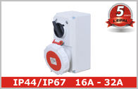 Compact Industrial Power Socket 16A for Electrical Power Distribution