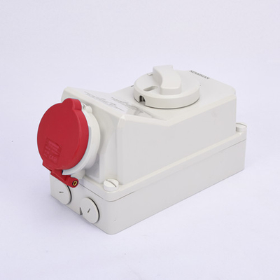سوکت برق صنعتی IP44 380V 32A ضد آب با سوئیچ مکانیکی